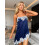 (L, Navy Blue) Γυναικεία ασύμμετρα καμιζόλες αμάνικα τοπ 6