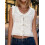 (XL, White) Γυναικείο λευκό γιλέκο για πάρτι. 5