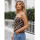 (XL, Light Brown) Γυναικεία Μπλούζα με Μοντέρνα, Καλοκαιρινά 6