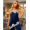 (S, Navy Blue) Γυναικεία ασύμμετρα καμιζόλες αμάνικα τοπ 3