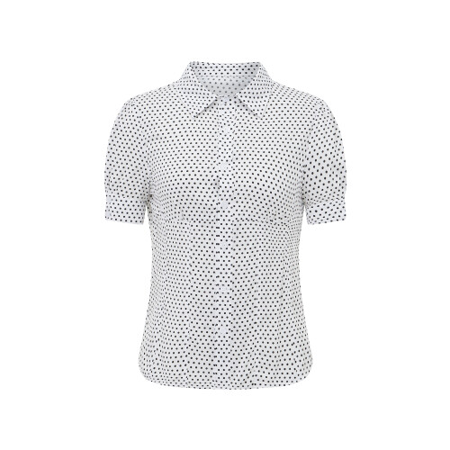 (XL, White) Γυναικείο Πουκάμισο με Στενή Γραμμή