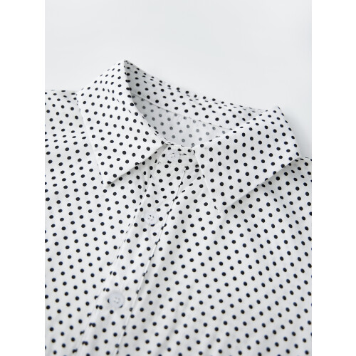 (XL, White) Γυναικείο Πουκάμισο με Στενή Γραμμή 2