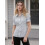 (XL, White) Γυναικείο Πουκάμισο με Στενή Γραμμή 7