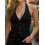 (M, black) Γυναικείο halter τοπ, για πάρτι. 5