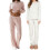 (L, Gray) Damespyjamaset voor de voor thuis. 3