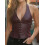 (S, Claret) Γυναικείο halter τοπ, για πάρτι. 5