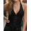 (S, black) Γυναικείο halter τοπ, για πάρτι. 5