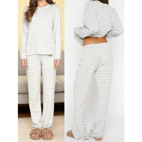 (L, Gray) Damespyjamaset voor de voor thuis. 1