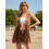(XL, Brown) Γυναικείο μπουφάν με μπροστινό μέρος. 2