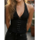 (L, black) Γυναικείο halter τοπ, για πάρτι. 4