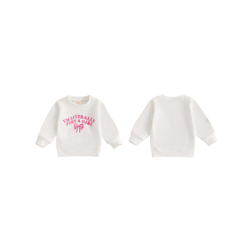 (2-3 Years, White) Blusas de moletom para outono. 1