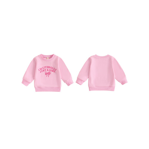 (18-24 Months, Pink) Blusas de moletom para outono. 1