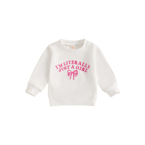 (12-18 Months, White) Blusas de moletom para outono.