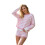 (M, Pink) Ensemble femme en automne rayée. 1