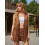 (XXL, Brown) Γυναικείο μπουφάν με μπροστινό μέρος. 4