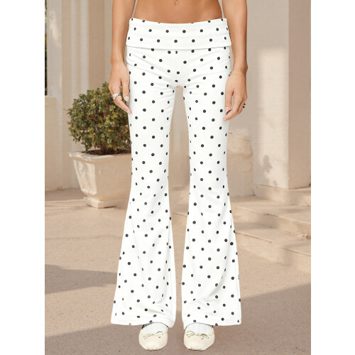(XL, White) Γυναικείο φαρδύ παντελόνι ανοιξιάτικο καλοκαίρι. 1