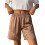 (XL, Light Brown) Robe courte en et décontractée. 1