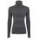(M, Gray) Hauts pour femmes automne manches longues col roulé coupe ajustée pull rayé pull en maille 7