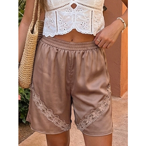 (L, Light Brown) Robe courte en et décontractée. 2