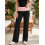 (M, Black) Γυναικείο Casual Παντελόνι Αντίθεσης Χρώμα. 6