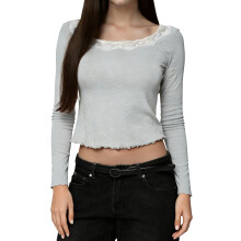 (S, Gray) T-shirt femme à le bureau.