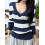(XL, Navy Blue) Γυναικείο Πουλόβερ Φθινοπώρου Λαιμόκοψη, Streetwear 3