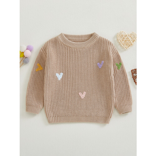 (9-12 Months, Light Khaki) Πλεκτό Πουλόβερ Μακρυμάνικο, Αγίου Βαλεντίνου 2