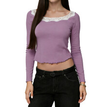 (XL, Lavender) T-shirt femme à le bureau.
