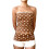 (S, Brown) Γυναικεία ρούχα 2 τεμαχίων, αμάνικα μπλουζάκια, πουά, σετ σορτς. 1