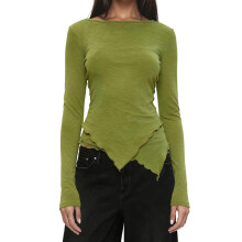 (M, Emerald Green) T-shirt femme à idéal automne/printemps