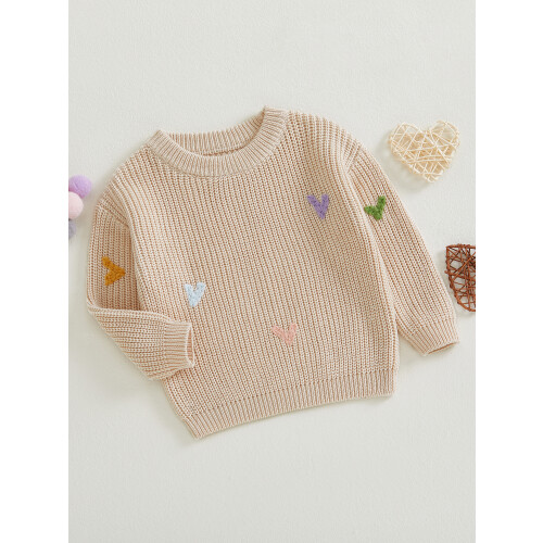 (9-12 Months, Beige) Πλεκτό Πουλόβερ Μακρυμάνικο, Αγίου Βαλεντίνου 2