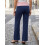 (M, DEEP BLUE) Γυναικείο Casual Παντελόνι Αντίθεσης Χρώμα. 8