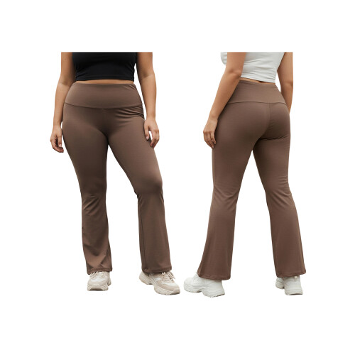 (L, Khaki) Plus size flared en feesten. 2