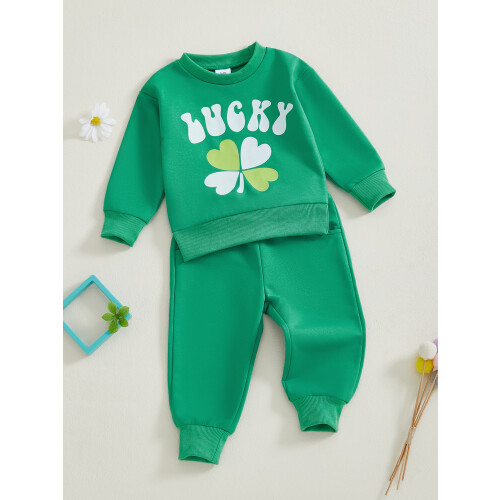 (6-12 Months, Green) Σετ ρούχων 2 μακριά παντελόνια 2
