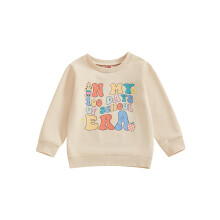 (7-8 Years, Khaki) Kinder-Herbst-Sweatshirt, langärmelig, Rundhalsausschnitt, 100 Tage Buchstabenprint, weich, bequem, modisches Oberteil