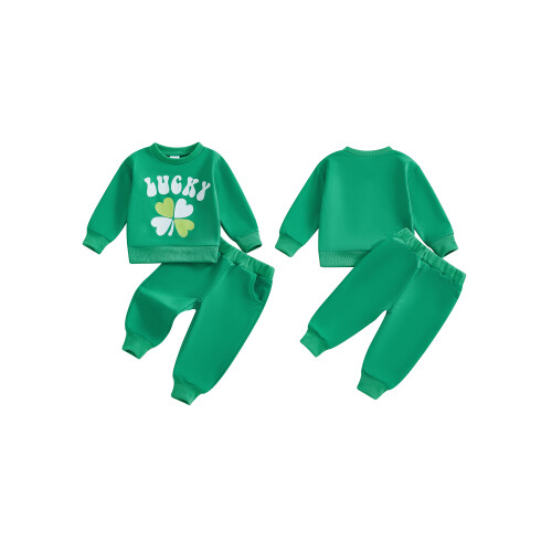 (18-24 Months, Green) Σετ ρούχων 2 μακριά παντελόνια 1