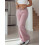 (M, Pink) Γυναικεία Casual Παντελόνια με Ελαστική Μέση και Τσέπες, Ριχτό Streetwear 4