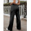 (M, Black) Γυναικεία Casual Παντελόνια με Ελαστική Μέση και Τσέπες, Ριχτό Streetwear 4