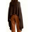 (M, Dark Brown) Γυναικείο Πουλόβερ Πόντσο Πλεκτό Μπλουζάκι 8