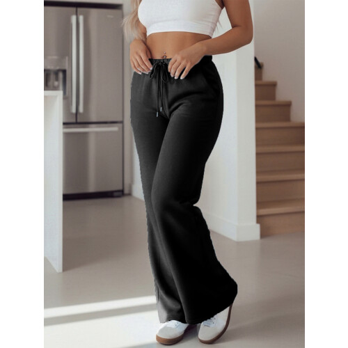 (M, Black) Γυναικεία Casual Παντελόνια με Ελαστική Μέση και Τσέπες, Ριχτό Streetwear 2