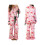 (L, Pink Santa) Σετ Χριστουγεννιάτικες πιτζάμες μακριά μανίκια. 2