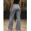 (L, Dark Grey) Γυναικεία Casual Παντελόνια με Ελαστική Μέση και Τσέπες, Ριχτό Streetwear 7