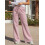 (M, Pink) Γυναικεία Casual Παντελόνια με Ελαστική Μέση και Τσέπες, Ριχτό Streetwear 3