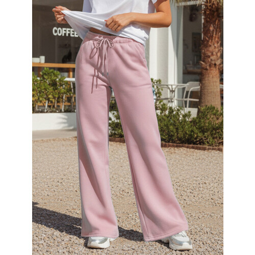 (M, Pink) Γυναικεία Casual Παντελόνια με Ελαστική Μέση και Τσέπες, Ριχτό Streetwear 2