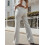 (S, Light Gray) Γυναικεία Casual Παντελόνια με Ελαστική Μέση και Τσέπες, Ριχτό Streetwear 7