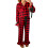 (11-12 Years, Red Plaid) Σετ Χριστουγεννιάτικες πιτζάμες μακριά μανίκια. 1