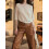 (XL, Beige) Γυναικείο Πουλόβερ Πόντσο Πλεκτό Μπλουζάκι 3