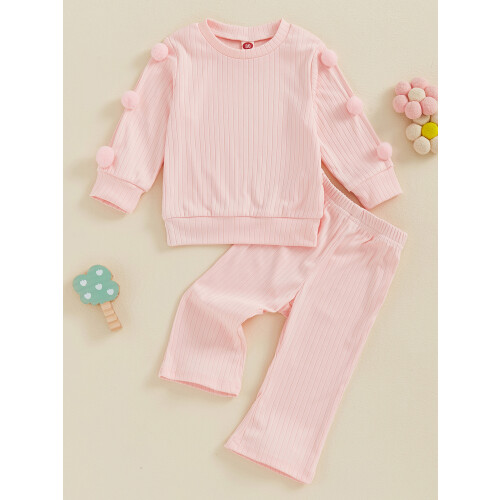 (6-12 Months, Pink) Φθινοπωρινά σύνολα για 2 τεμαχίων 2