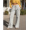 (S, Light Gray) Γυναικεία Casual Παντελόνια με Ελαστική Μέση και Τσέπες, Ριχτό Streetwear 5