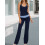 (S, Navy Blue) Γυναικεία ρούχα δύο χρώματα αντίθεση. 2